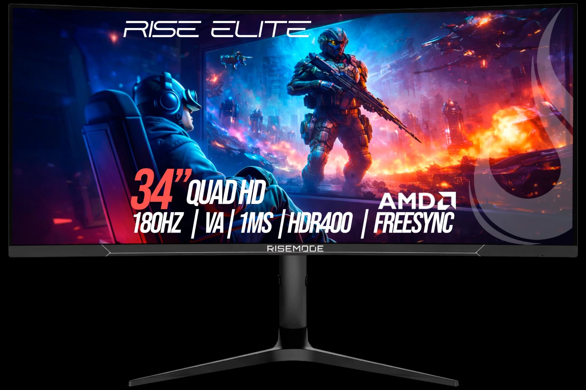 MONITOR GAMER CURVO PRIME 34” QHD 180HZ 1MS IPS FREESYNC HDR400