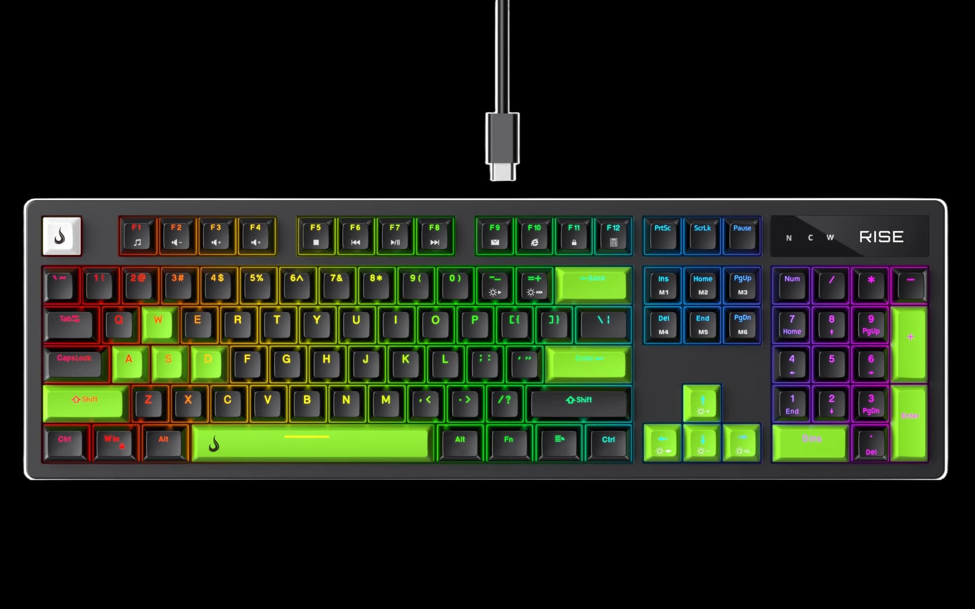 TECLADO MECÂNICO GM2 FULL RGB SWITCH BROWN