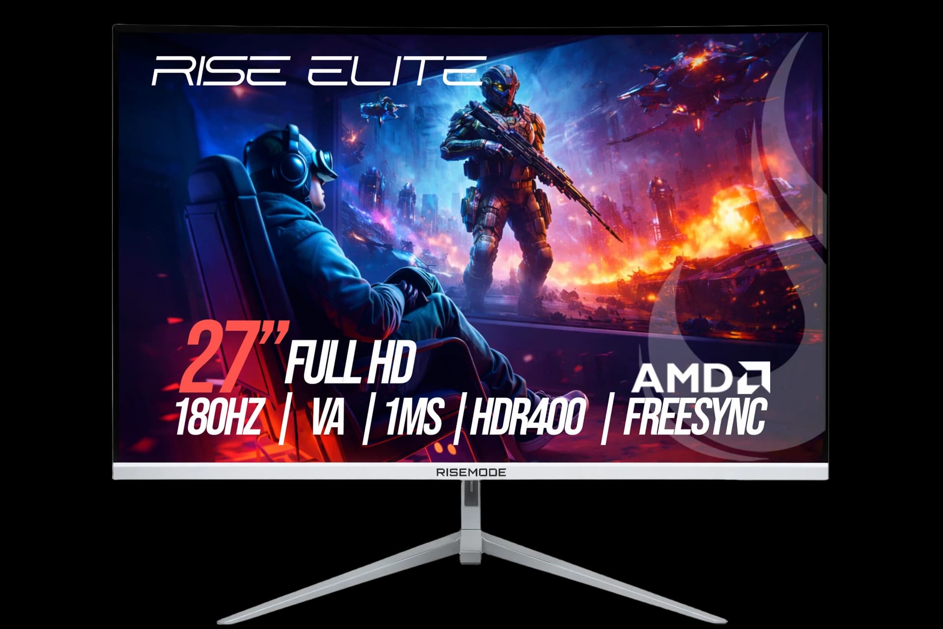 MONITOR GAMER CURVO RISE MODE PRIME 27" FULL HD 180HZ