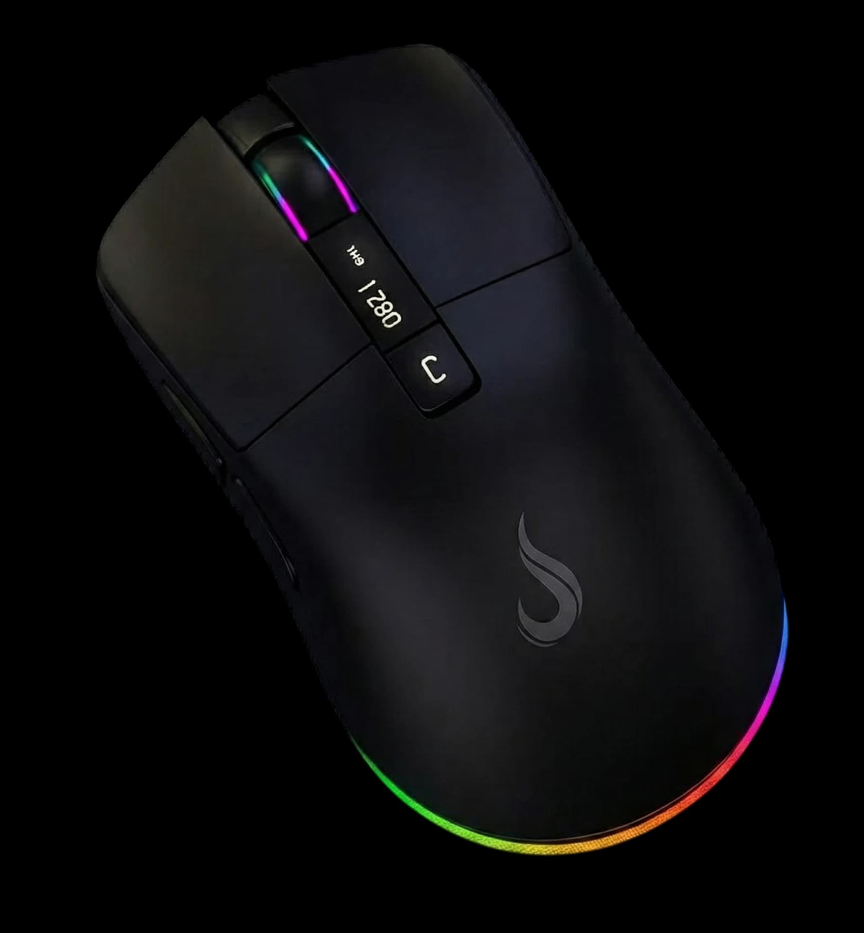 MOUSE GAMER GHOST DISPLAY BLACK RGB