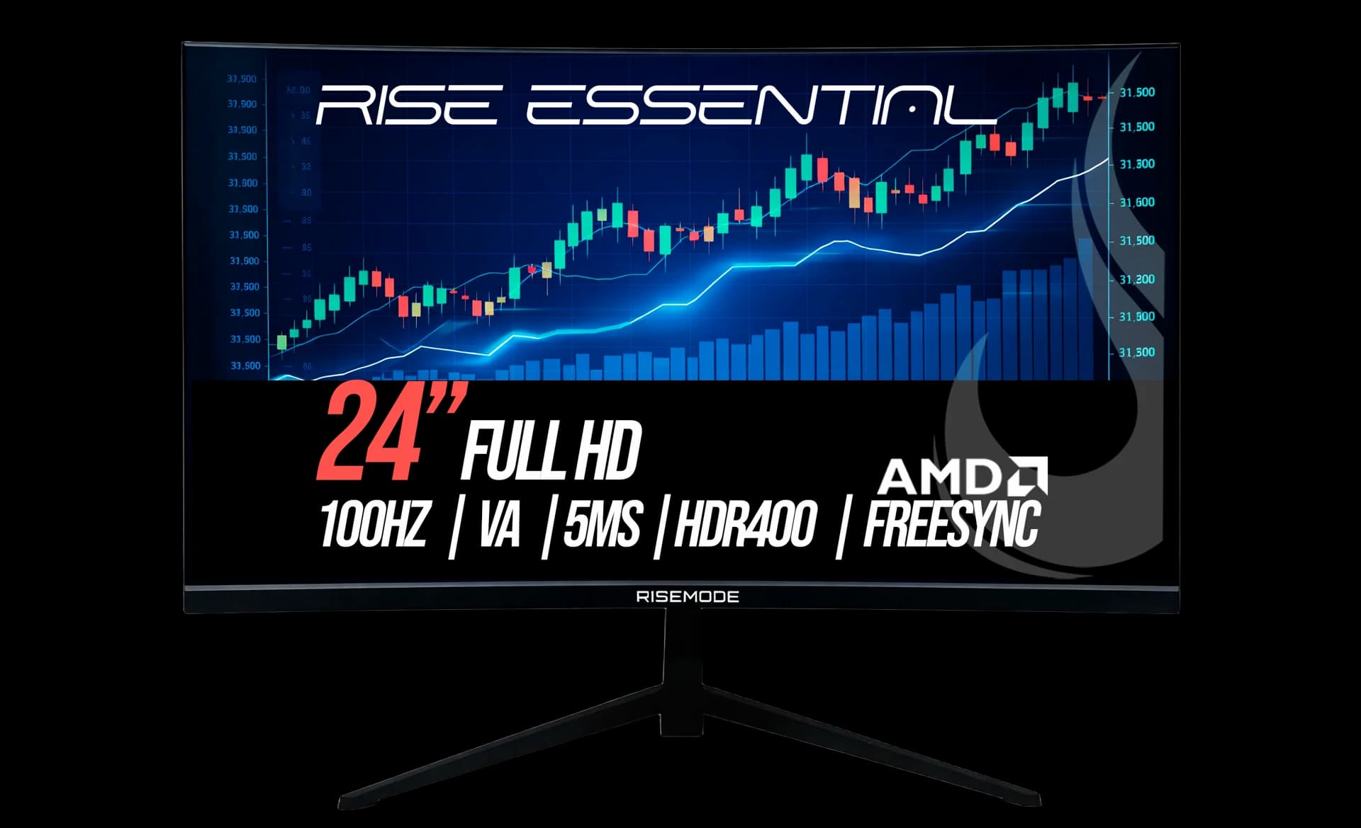 MONITOR GAMER CURVO ESSENTIAL 24” FULL HD 100HZ